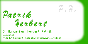 patrik herbert business card